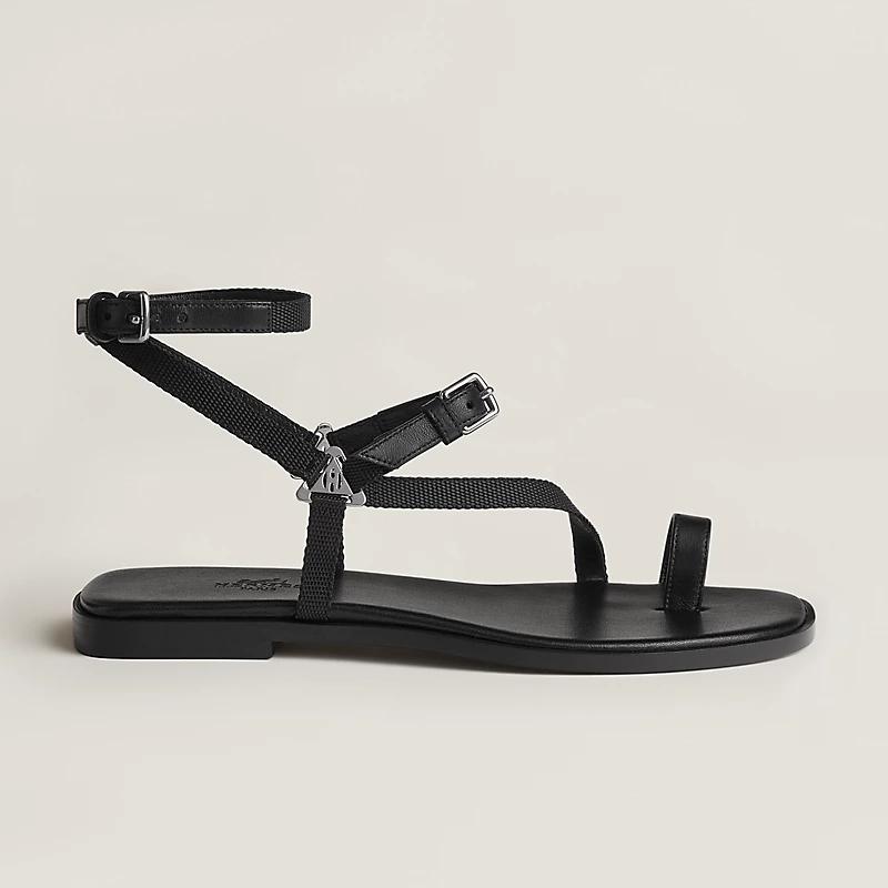 Dép Hermes Gossip Sandal Nữ Đen